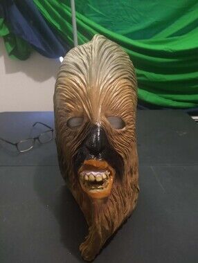 Star Wars Chewbacca Mask 2010 Rubies Full Head Wookiee Costume Adult Brown
